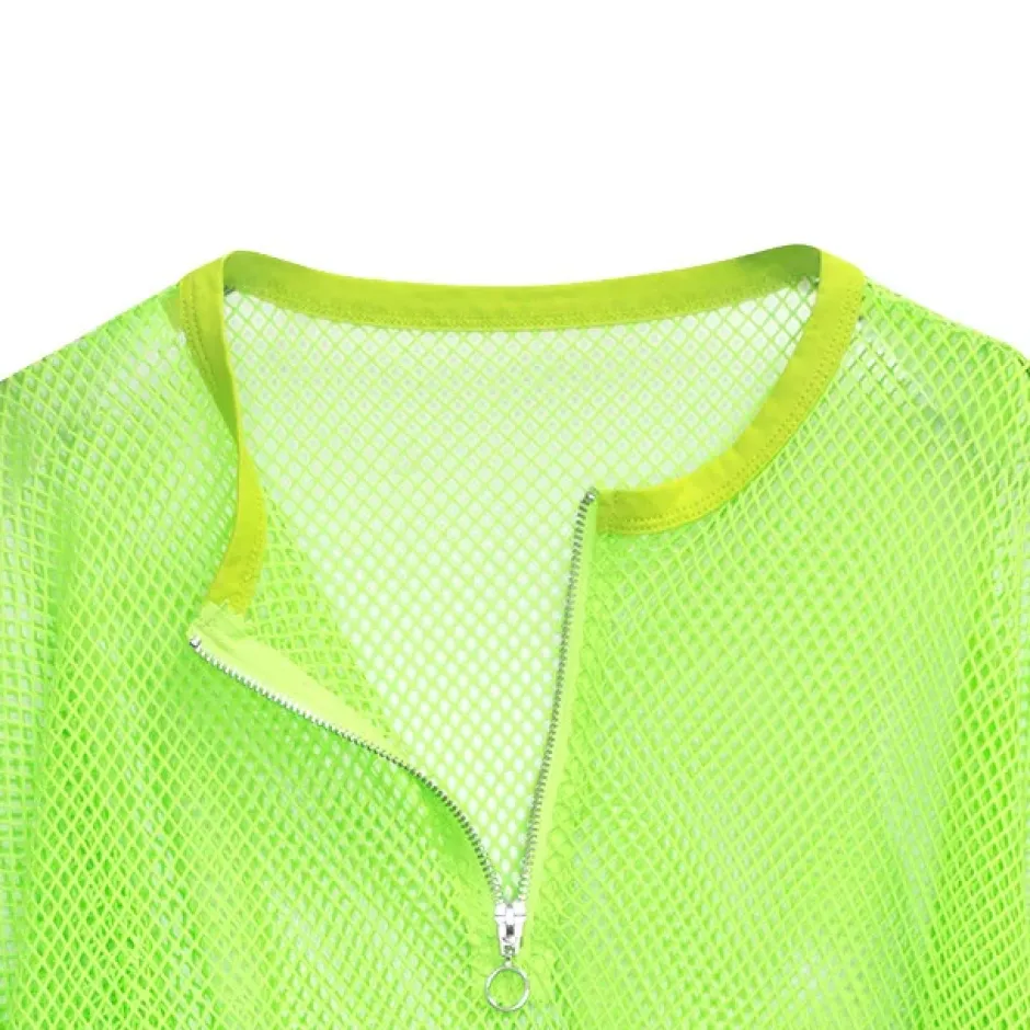 LISTEN FLAVOR Mesh 2-Way Pullover Hot