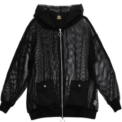 LISTEN FLAVOR Mesh Zip Hoodie Hot