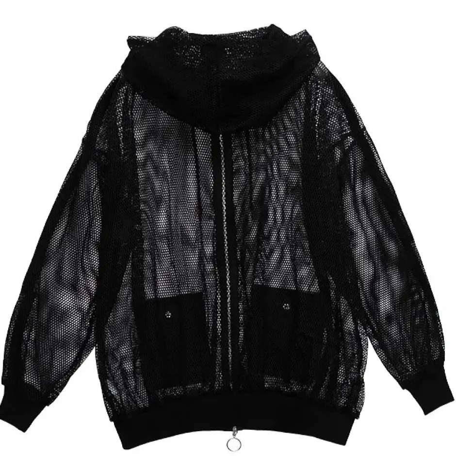 LISTEN FLAVOR Mesh Zip Hoodie Hot