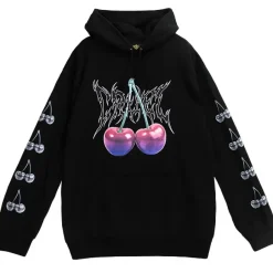 Jackets & Hoodies>LISTEN FLAVOR Metal Cherry Hoodie