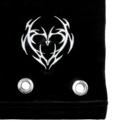 Hats & Caps>LISTEN FLAVOR Metal Heart Nekomimi Velour Cap Black