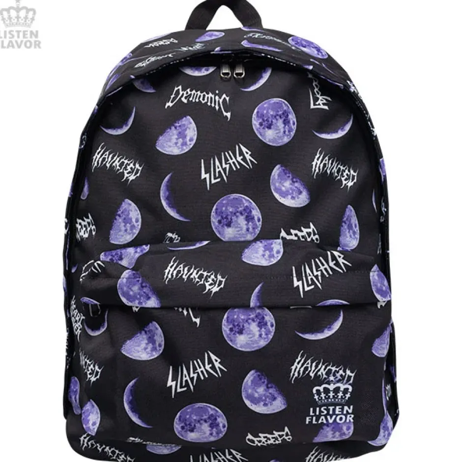 Bags & Wallets>LISTEN FLAVOR Metal Moon Backpack