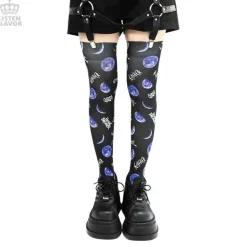 LISTEN FLAVOR Metal Moon Knee-High Socks Online
