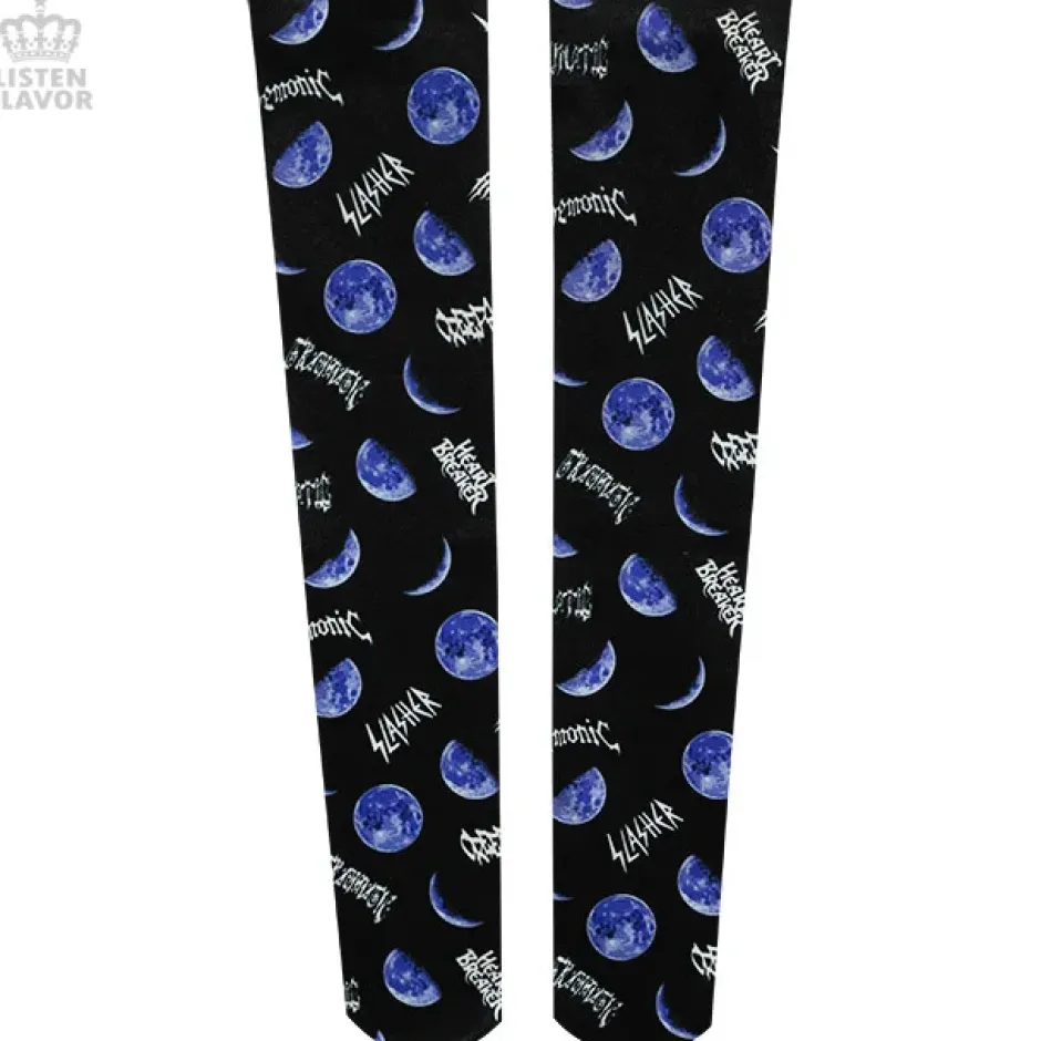 LISTEN FLAVOR Metal Moon Knee-High Socks Online