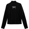 LISTEN FLAVOR Metal Sick Ribbed Tops Black Discount