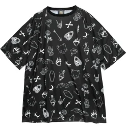 Tops>LISTEN FLAVOR Midnight Ritual Full Graphic Big T-Shirt