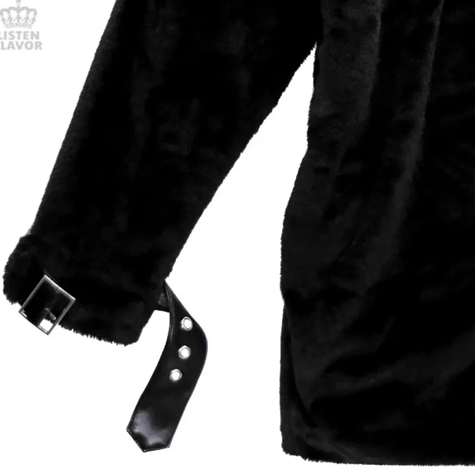 LISTEN FLAVOR Moonlight Faux Fur Blouson w/ Belt Clearance