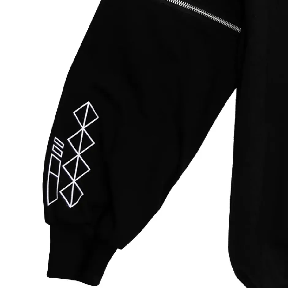 LISTEN FLAVOR Music Game Zip Sleeve 2-Way Hoodie Discount