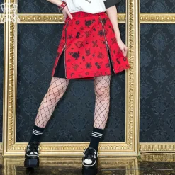 Bottoms>LISTEN FLAVOR Mysterious Pattern Zippered Skirt