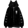 LISTEN FLAVOR Nekomimi Skull Cat Fur Blouson Online