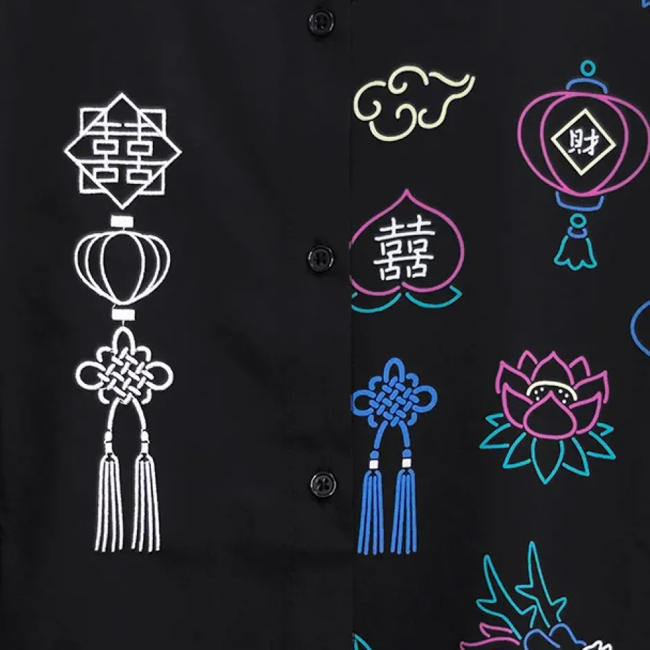 Tops>LISTEN FLAVOR Neon China Shirt