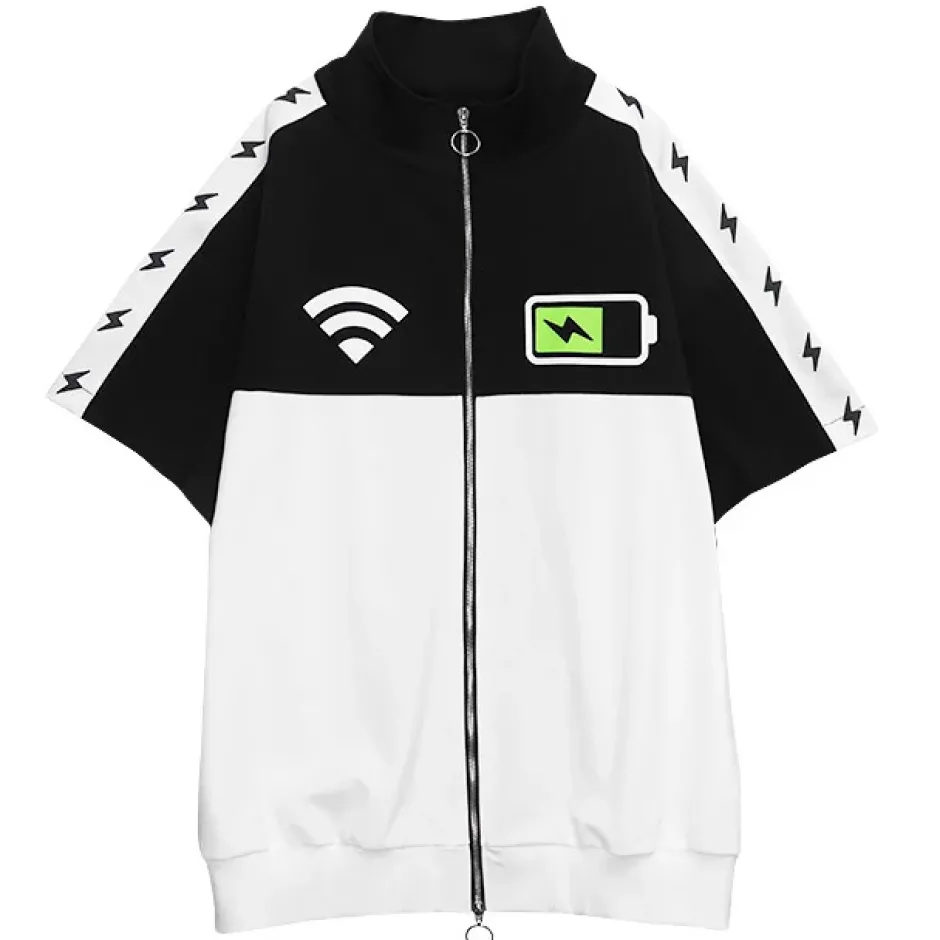 Jackets & Hoodies>LISTEN FLAVOR Now Charging Short Sleeve Jersey