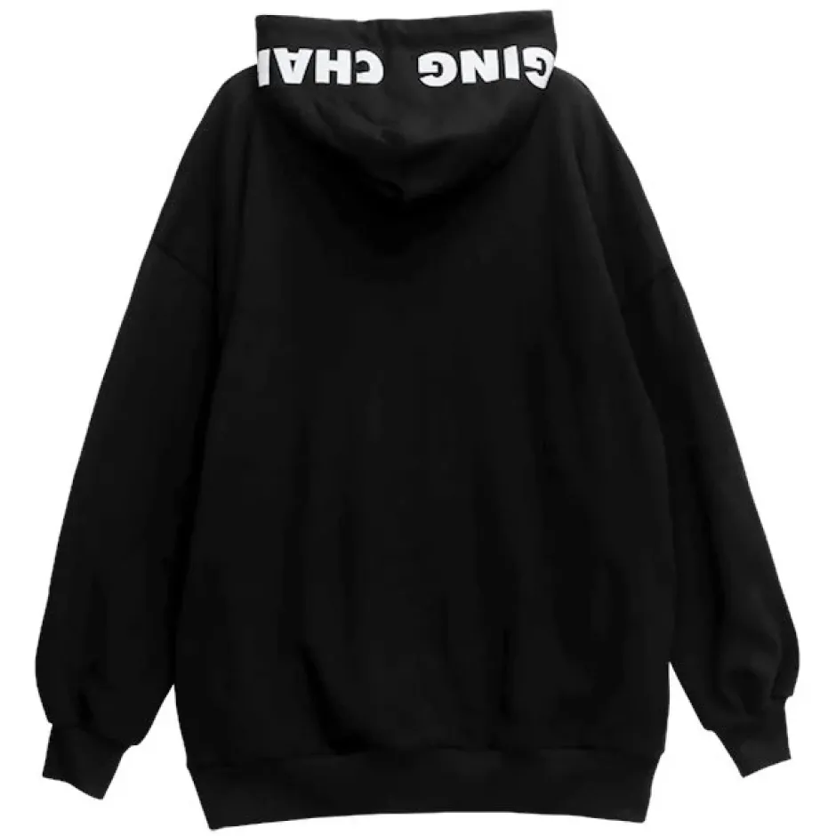 LISTEN FLAVOR Now Charging Sleeve Line Black Hoodie Hot