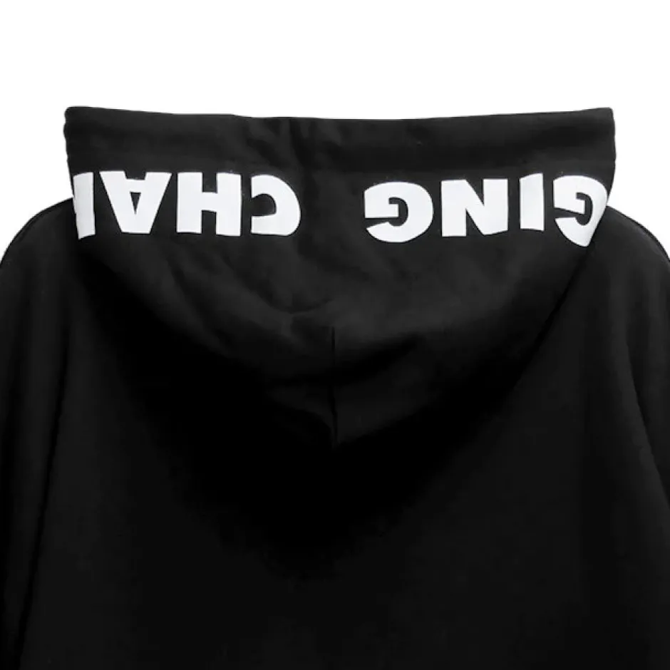 LISTEN FLAVOR Now Charging Sleeve Line Black Hoodie Hot