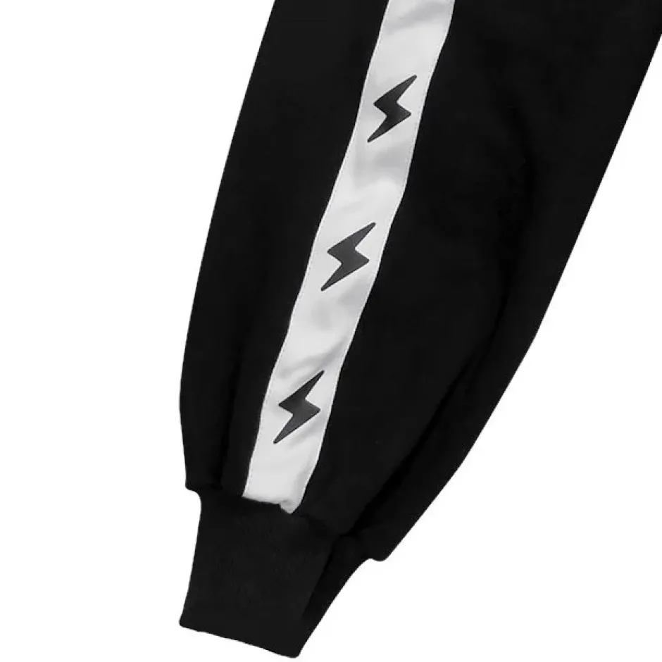 LISTEN FLAVOR Now Charging Sleeve Line Black Hoodie Hot
