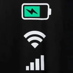 LISTEN FLAVOR Now Charging Sleeve Line Black Hoodie Hot