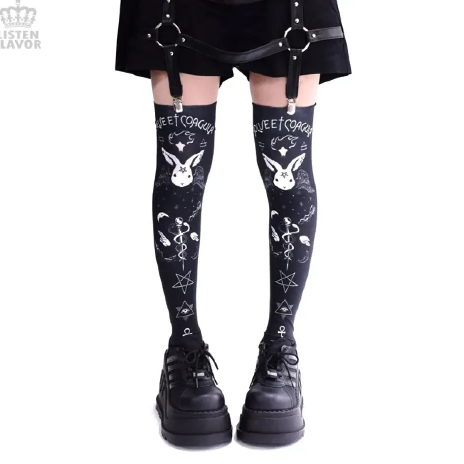 Footwear>LISTEN FLAVOR Occultic Knee-High Socks