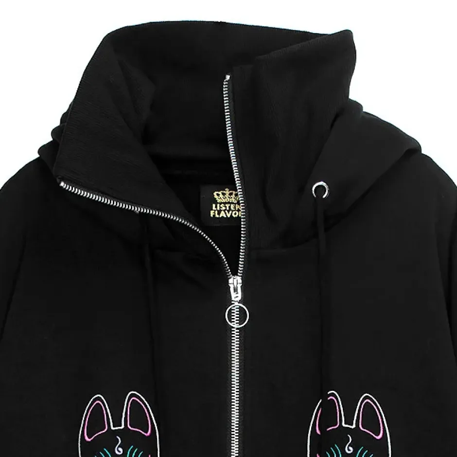 LISTEN FLAVOR Okitsune Sama Zip Hoodie Outlet