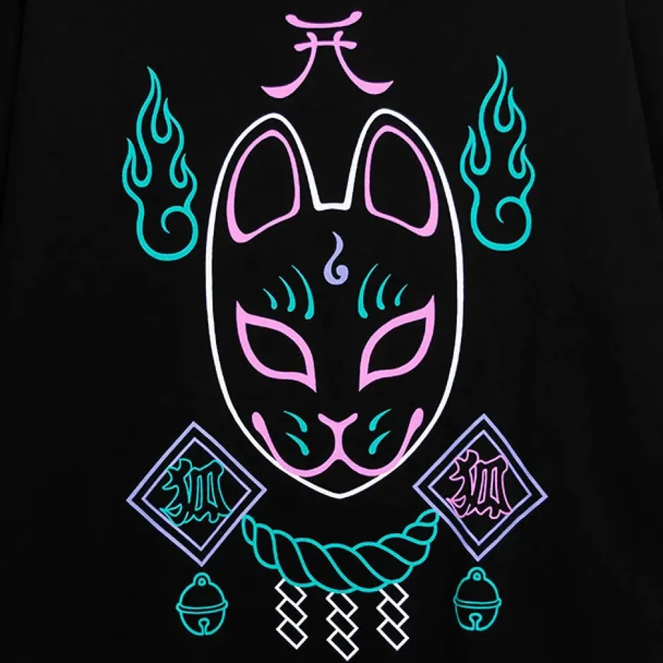 LISTEN FLAVOR Okitsune Sama Zip Hoodie Outlet