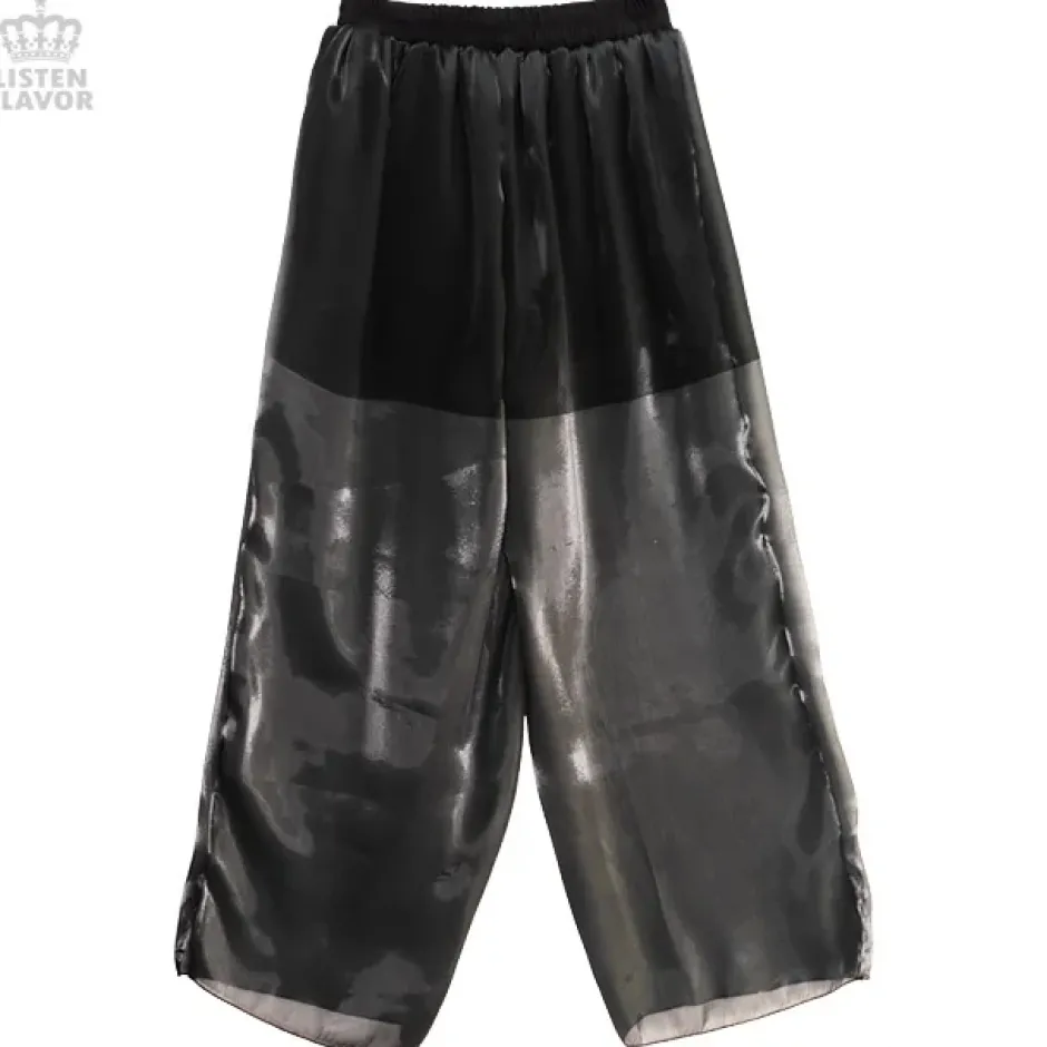 Bottoms>LISTEN FLAVOR Organdy Layered Pants