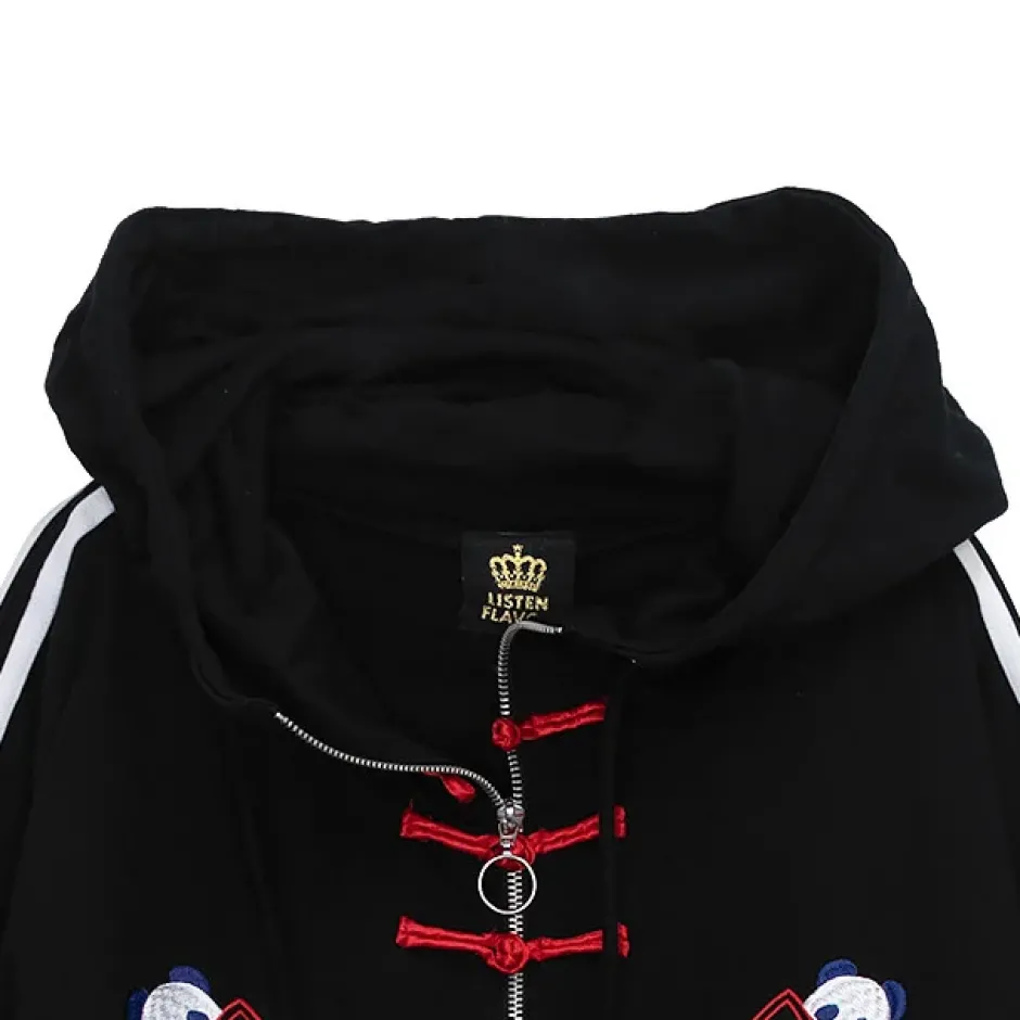 LISTEN FLAVOR Panda China Zip Hoodie Online