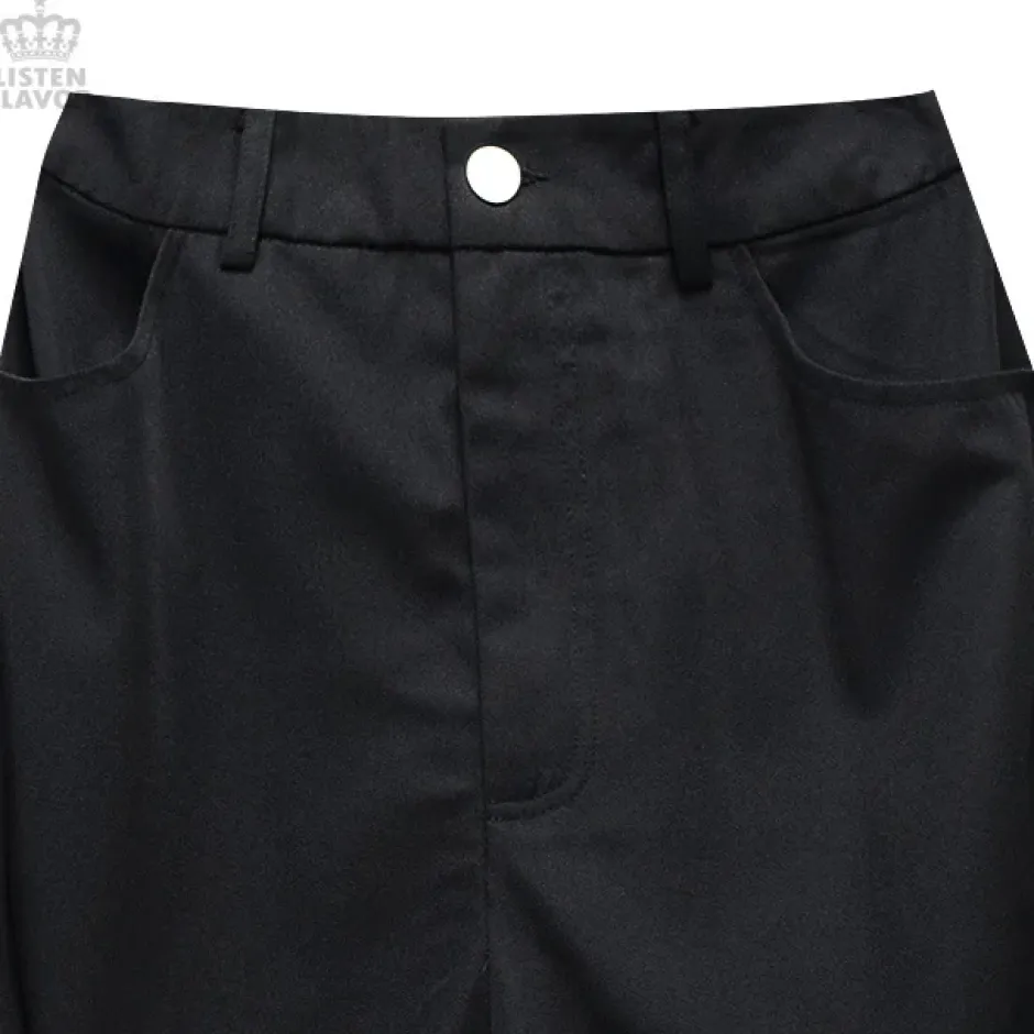 LISTEN FLAVOR Plastic Buckle Hollowed Out Detachable Pants Best