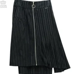 LISTEN FLAVOR Pleated Asymmetrical Gaucho Pants w/ Flap New