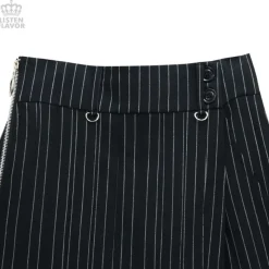 LISTEN FLAVOR Pleated Asymmetrical Gaucho Pants w/ Flap New