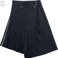 LISTEN FLAVOR Pleated Asymmetrical Gaucho Pants w/ Flap New