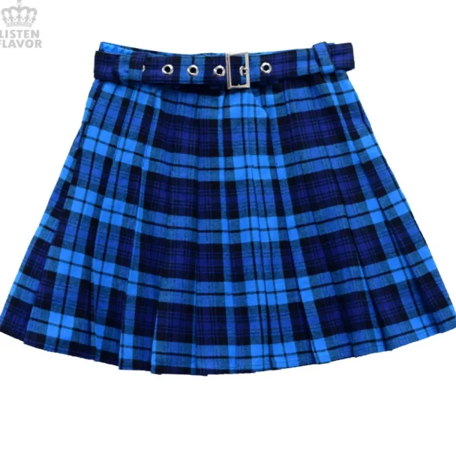 LISTEN FLAVOR Pleated Skirt w/ Belt Online