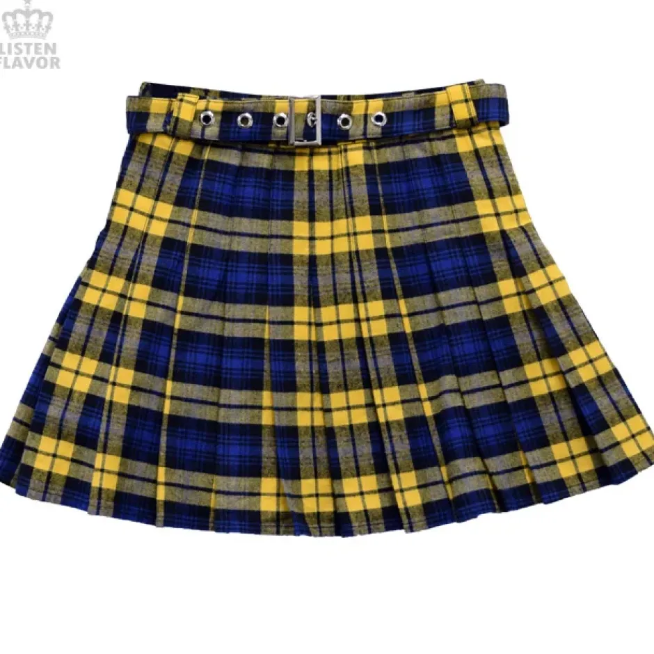 LISTEN FLAVOR Pleated Skirt w/ Belt Online