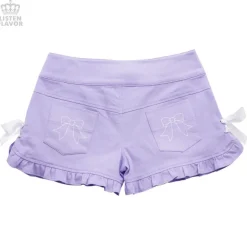 LISTEN FLAVOR Ribbon Frill Shorts Discount