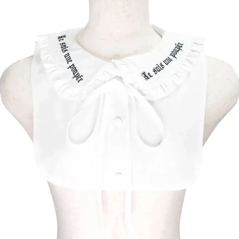 Other Accessories>LISTEN FLAVOR Ribbon Frilly Collar