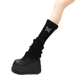 Footwear>LISTEN FLAVOR Safety Pin Cross Leg Warmers
