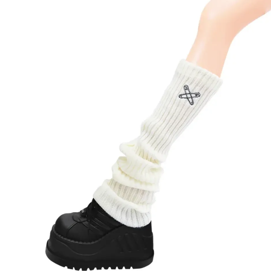 Footwear>LISTEN FLAVOR Safety Pin Cross Leg Warmers