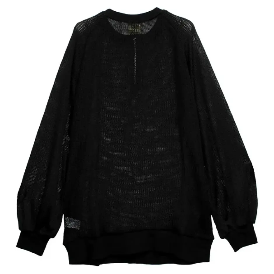 Jackets & Hoodies>LISTEN FLAVOR See-Through Mesh Pullover