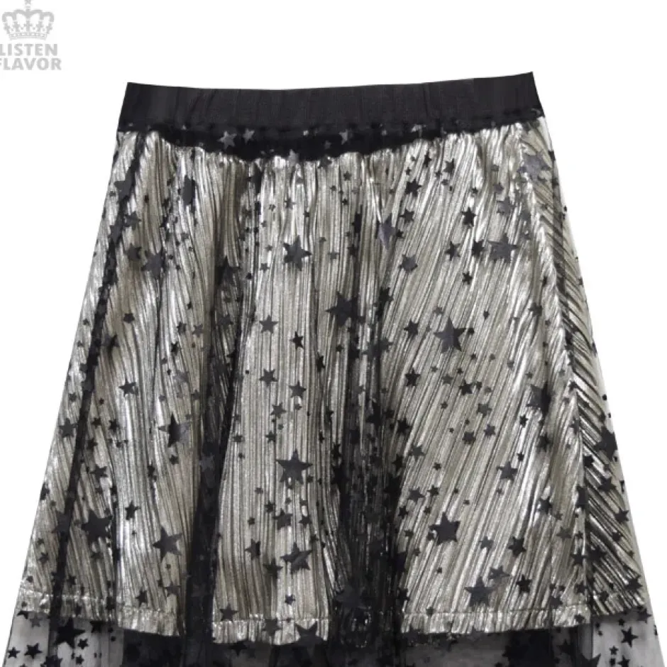Bottoms>LISTEN FLAVOR See-Through 2-Way Layered Skirt