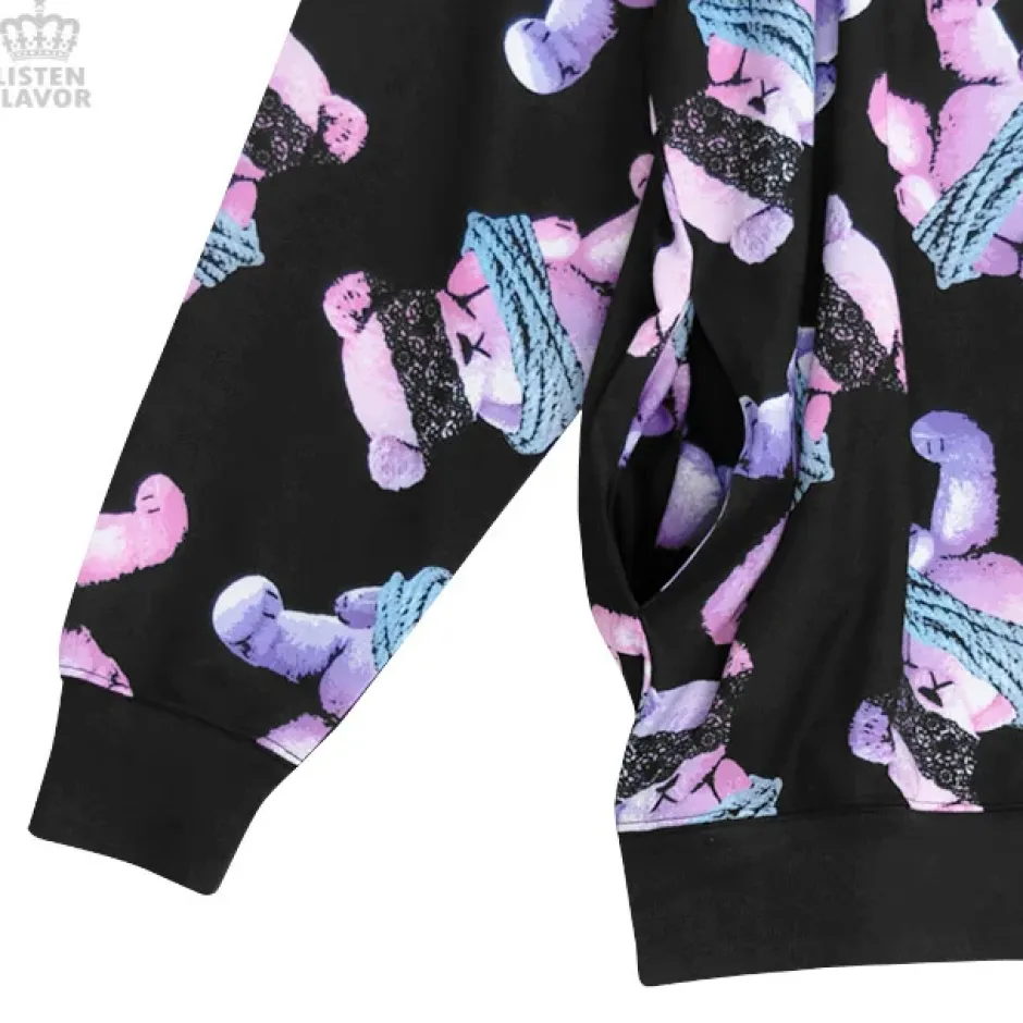 LISTEN FLAVOR Seized Bear Pullover Hoodie Sale