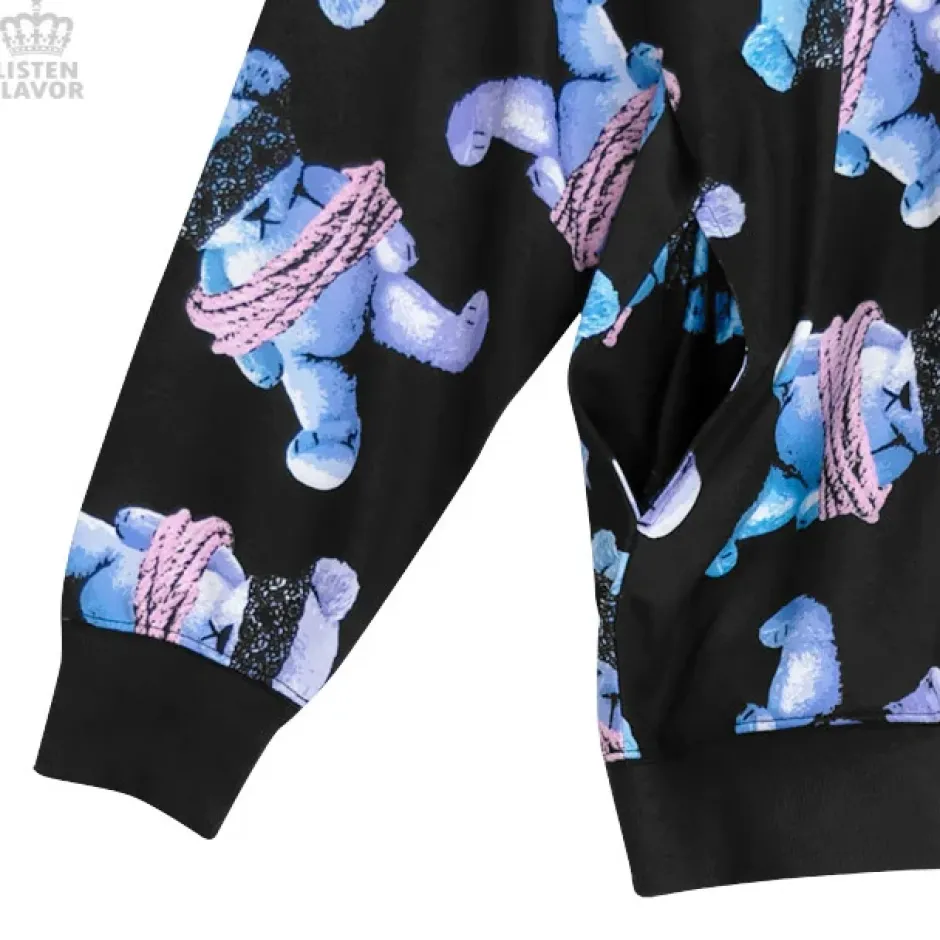 LISTEN FLAVOR Seized Bear Pullover Hoodie Sale