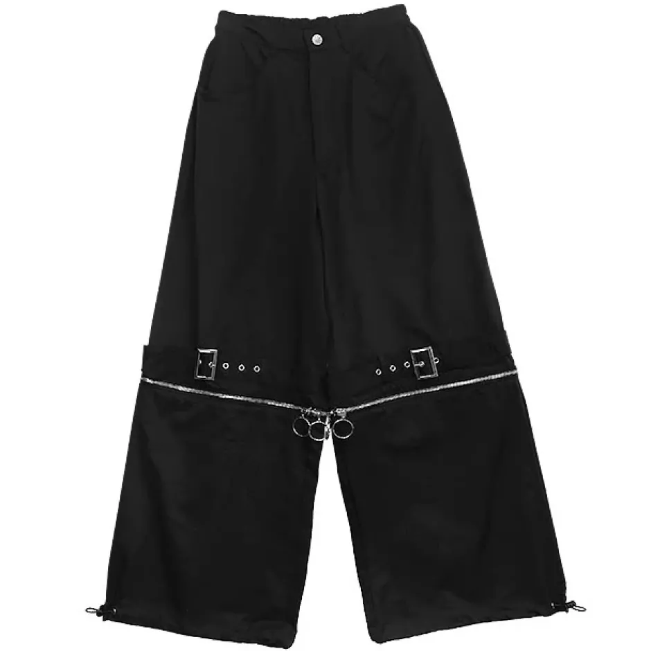 Bottoms>LISTEN FLAVOR Separate Zip 2-Way Belt Pants