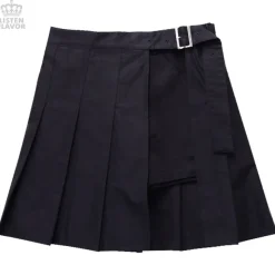 Bottoms>LISTEN FLAVOR Shorts w/ Wrap-around Pleated Skirt