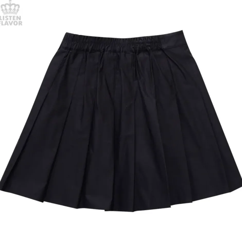 Bottoms>LISTEN FLAVOR Shorts w/ Wrap-around Pleated Skirt