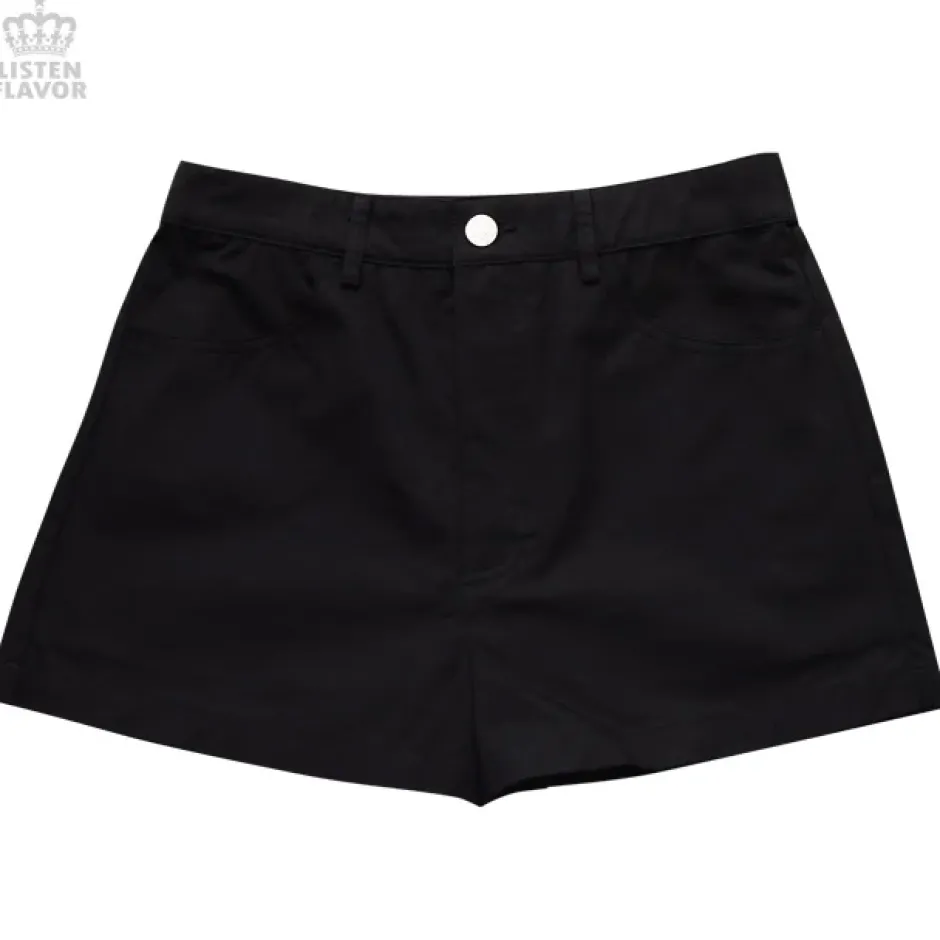 Bottoms>LISTEN FLAVOR Shorts w/ Wrap-around Pleated Skirt