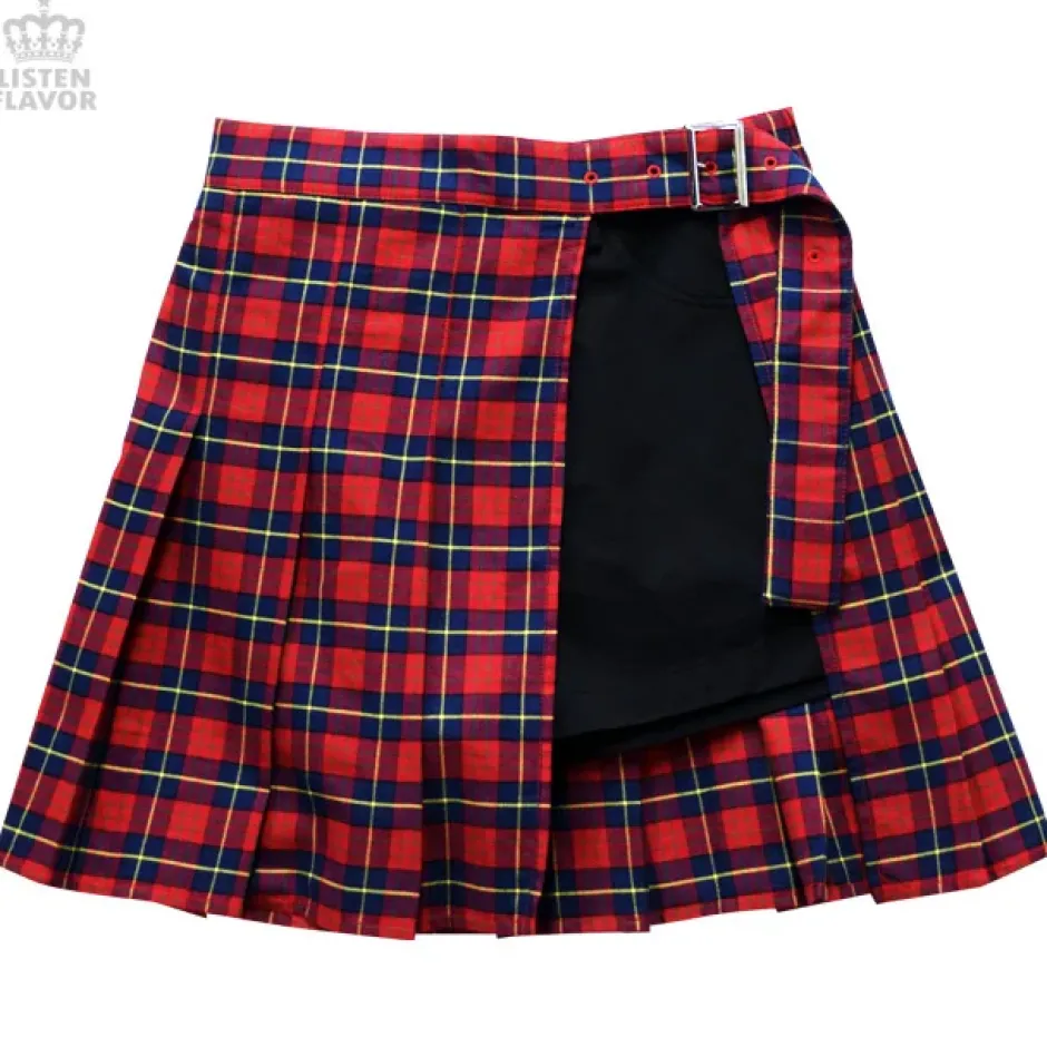 Bottoms>LISTEN FLAVOR Shorts w/ Wrap-around Pleated Skirt