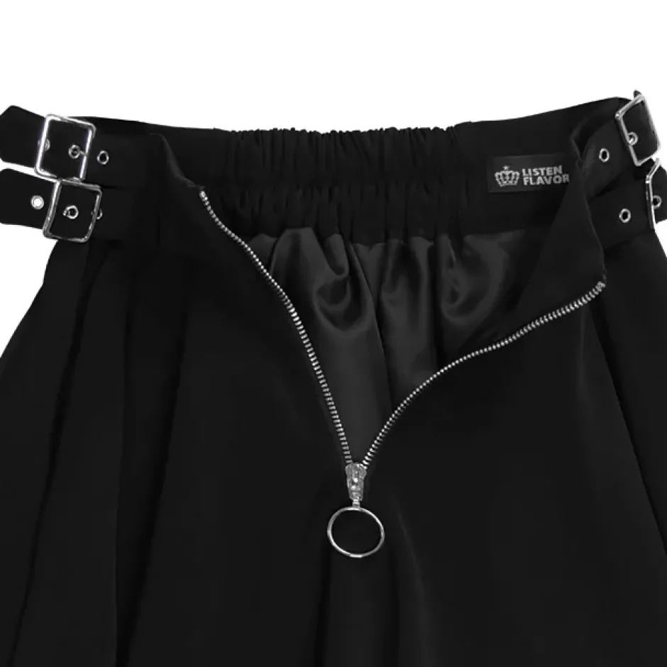 LISTEN FLAVOR Side Belt Circular Skirt Online