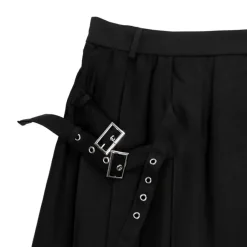 LISTEN FLAVOR Side Belt Pleated Skirt Online