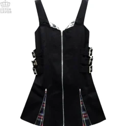 Bottoms>LISTEN FLAVOR Side Belt Zip-up Jumper Skirt