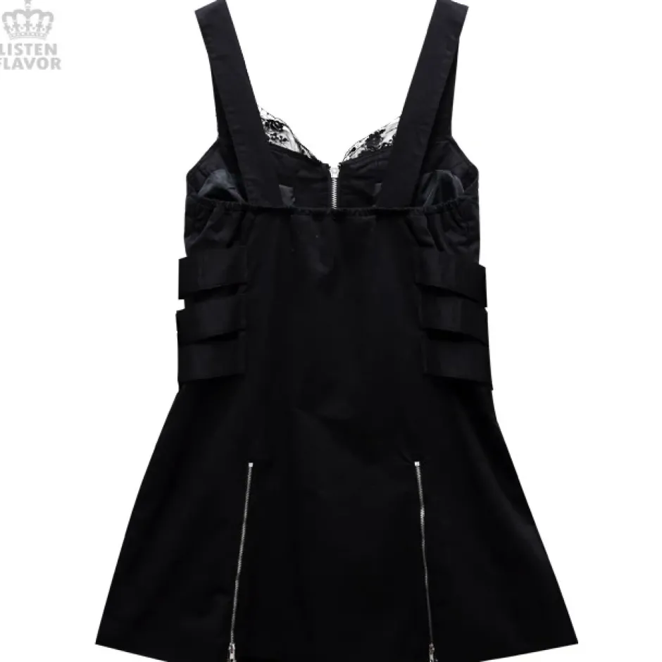 Bottoms>LISTEN FLAVOR Side Belt Zip-up Jumper Skirt
