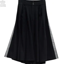Bottoms>LISTEN FLAVOR Side Chekered Super Wide Skirt