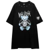 LISTEN FLAVOR Skeleton Bear Studs Big T-Shirt Sale